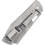 Gerber Flatiron Framelock Knife 4.75in Closed Stonewash 7Cr17MoV Blade for EDC Enthusiasts by Gerber