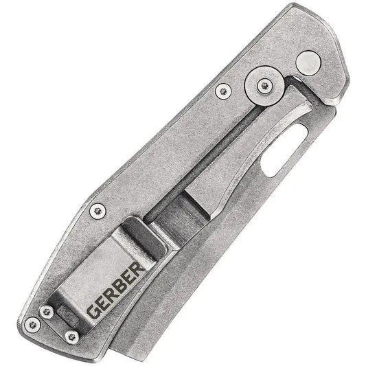 Gerber Flatiron Framelock Knife 4.75in Closed Stonewash 7Cr17MoV Blade for EDC Enthusiasts by Gerber