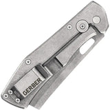 Gerber Flatiron Framelock G10 3.88in Stonewash Blade Rugged EDC Knife for Everyday Carry by Gerber