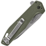Gerber Fastball Linerlock EDC Premium Knife With CPM S30V Wharncliffe Blade 4.13in Closed Green Aluminum Handle by Gerber