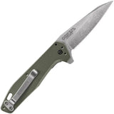Gerber Fastball Linerlock EDC Premium Knife With CPM S30V Wharncliffe Blade 4.13in Closed Green Aluminum Handle by Gerber