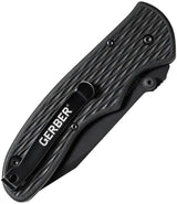 Gerber FAST Draw Plunge Lock Assisted Opening Knife 3 Inch Serrated Tanto TiNi Blade For EDC Enthusiasts by Gerber