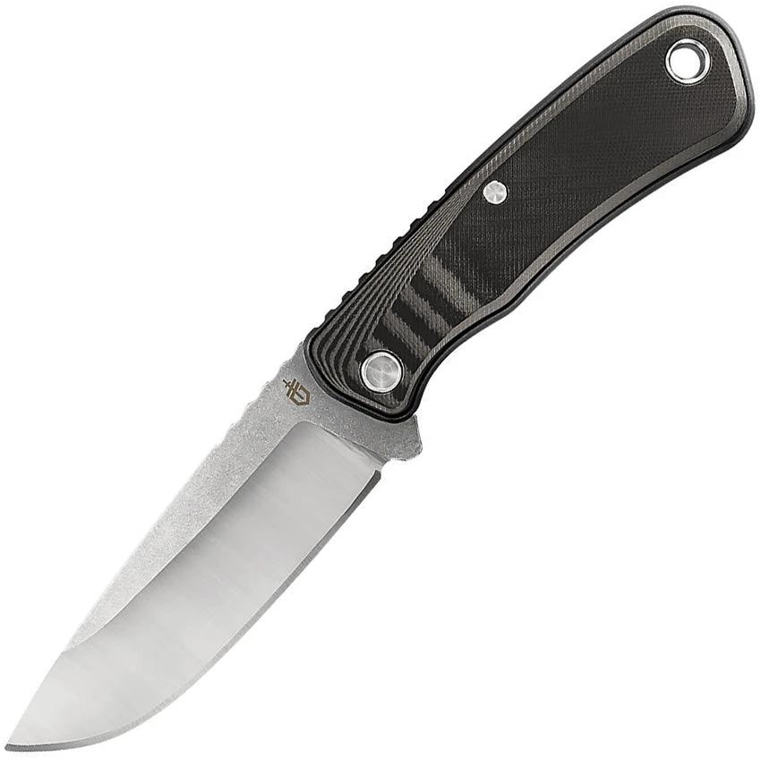 Gerber Downwind Fixed Blade Knife 9in Overall 4.5in Stonewashed Drop Point Full Tang G10 Handle For Outdoorsmen by Gerber