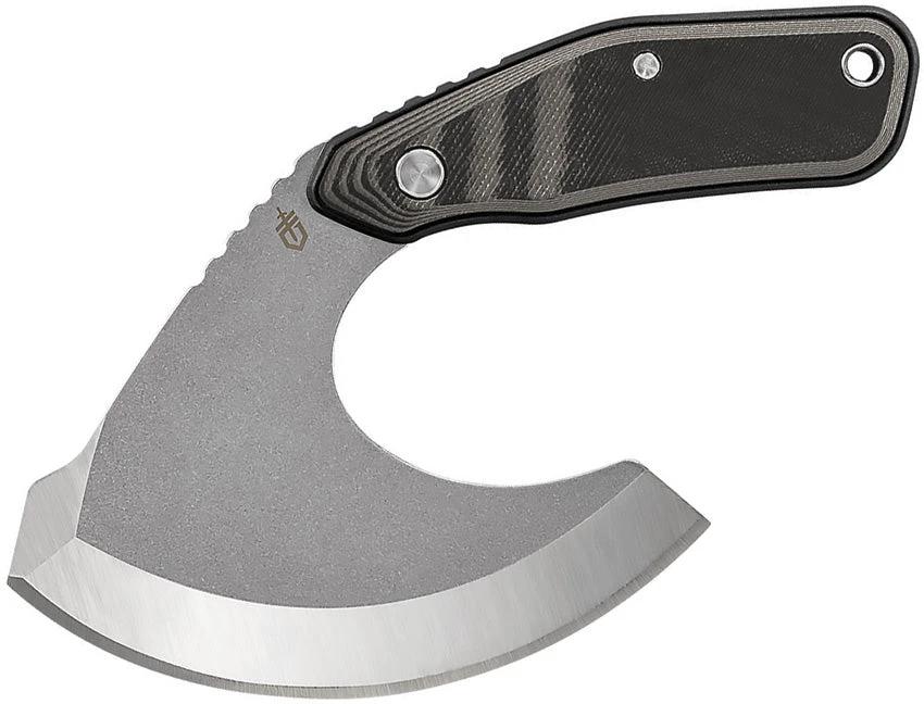 Gerber Rugged Downwind Ulu Knife Gray 6.5 Inch Stonewashed Stainless Blade Full Tang G10 Handle Outdoor Bushcraft by Gerber