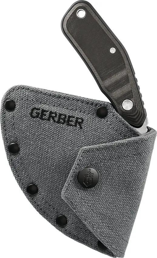 Gerber Rugged Downwind Ulu Knife Gray 6.5 Inch Stonewashed Stainless Blade Full Tang G10 Handle Outdoor Bushcraft by Gerber