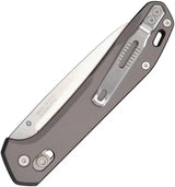 Gerber Savvy Pivot Lock Knife Gray Aluminum CPM 20CV Wharncliffe Blade For EDC Professionals by Gerber