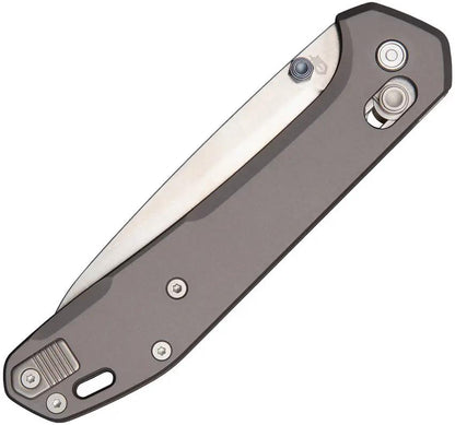 Gerber Savvy Pivot Lock Knife Gray Aluminum CPM 20CV Wharncliffe Blade For EDC Professionals by Gerber