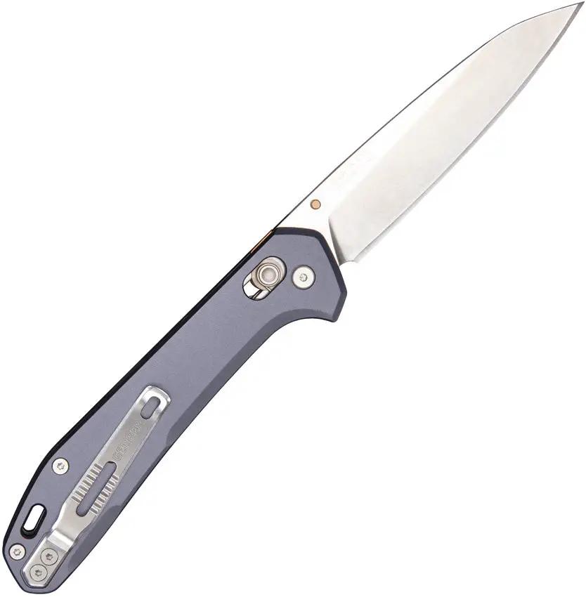 Gerber Savvy Pivot Lock Knife CPM 20CV Blue Aluminum Handle EDC Everyday Carry Pro Grade by Gerber