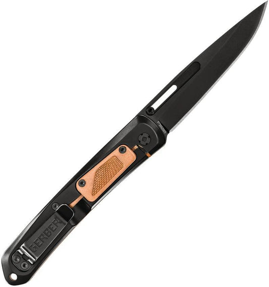 Gerber Affinity Framelock Copper Folding Knife With D2 Blade Lanyard Hole Pocket Clip Rugged Barrel Construction EDC by Gerber