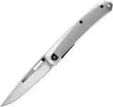 Gerber Affinity Framelock Gray EDC Knife With 3.5in Satin Blade And Lightweight Aluminum Handle by Gerber