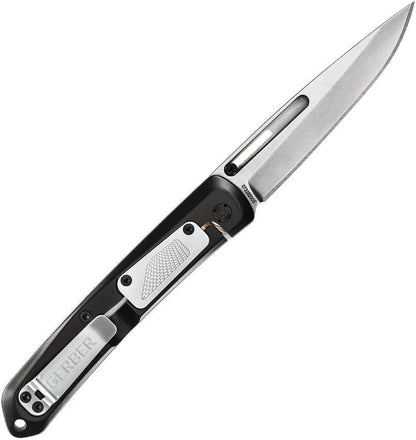 Gerber Affinity Framelock Gray EDC Knife With 3.5in Satin Blade And Lightweight Aluminum Handle by Gerber