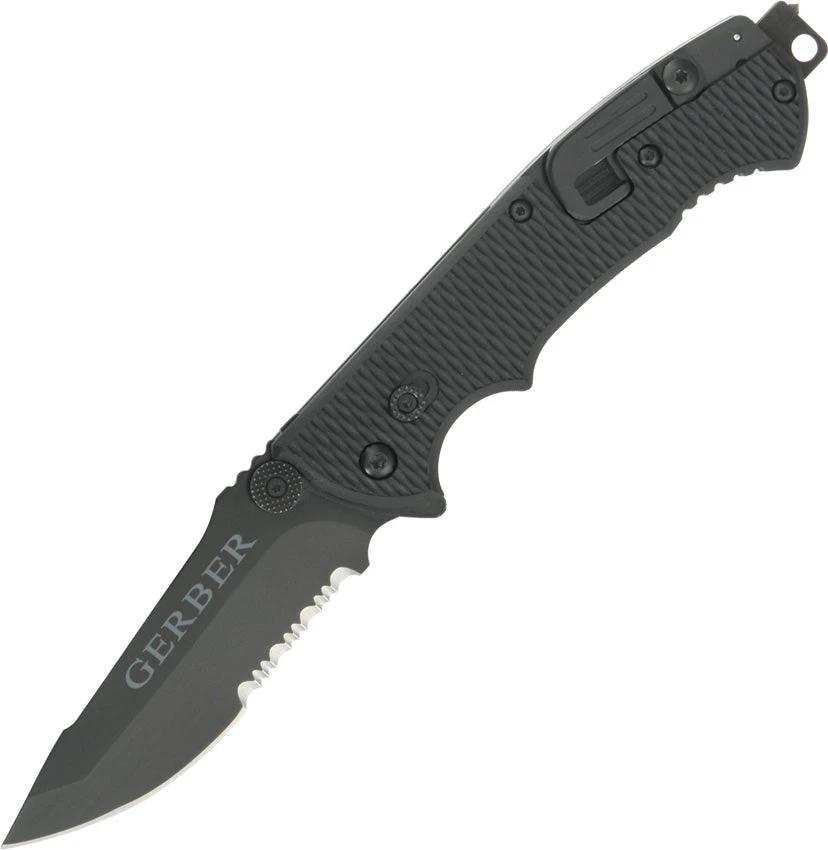 Gerber Hinderer CLS Combat Life Saver Knife For First Responders Glass Breaker Seat Belt Cutter Oxygen Valve Opener by Gerber