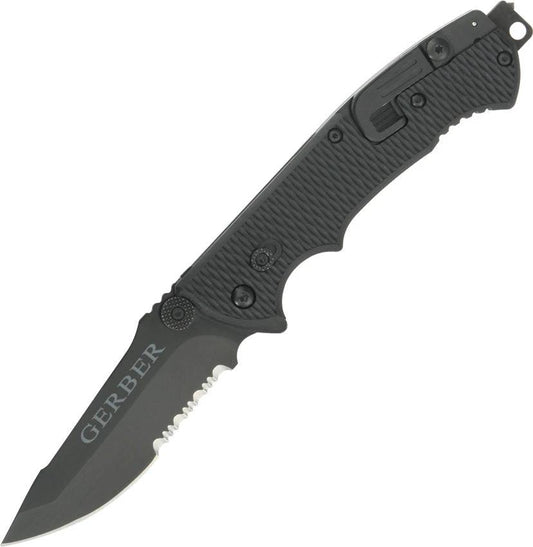 Gerber Hinderer CLS Combat Life Saver Knife For First Responders Glass Breaker Seat Belt Cutter Oxygen Valve Opener by Gerber