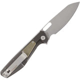 Gerber Slimsada Framelock Knife Olive Linen Micarta 3.5In D2 Blade 4.5In Closed For EDC Enthusiasts Pocket Clip by Gerber