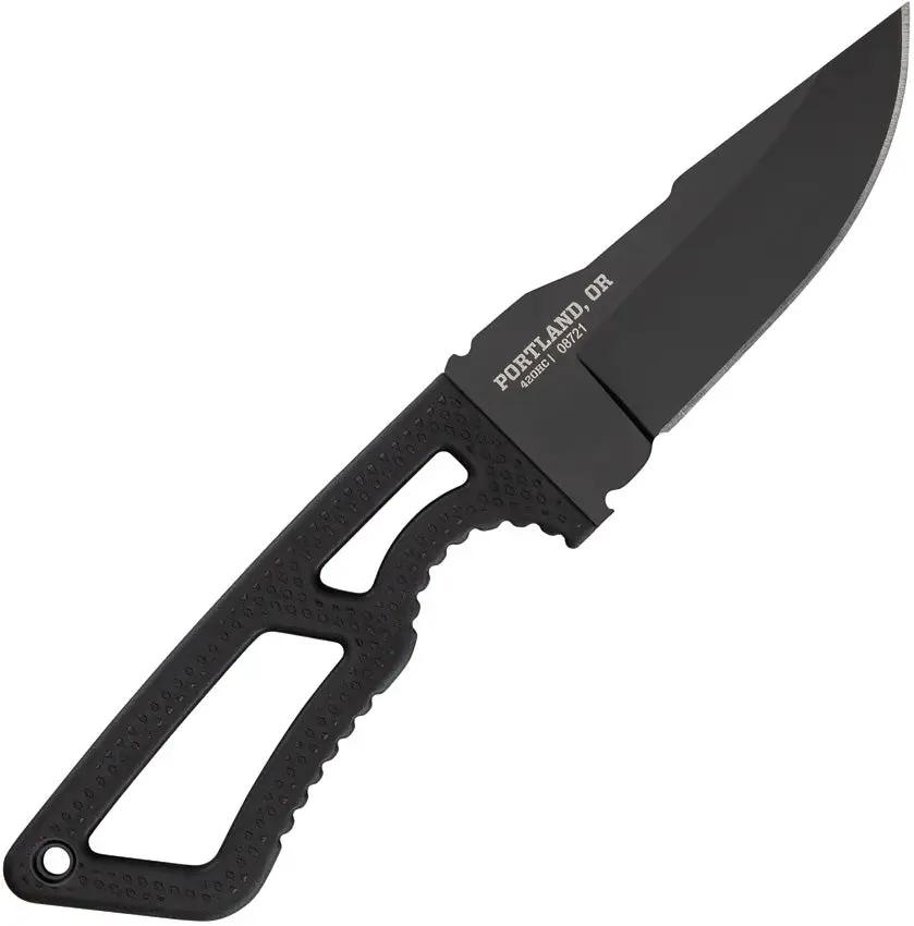 Gerber Ghostrike Fixed Blade Knife Ceramic Coated 420HC Drop Point Black Rubber Handle For Tactical EDC by Gerber