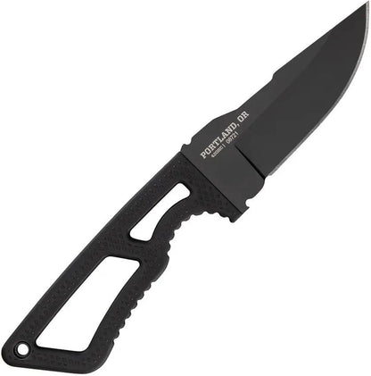 Gerber Ghostrike Fixed Blade Knife Ceramic Coated 420HC Drop Point Black Rubber Handle For Tactical EDC by Gerber