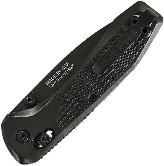 Gerber Sedulo Pivot Lock Knife Black S30V Blade 3.63in with Textured ABS Handle Pocket Clip for EDC Enthusiasts by Gerber