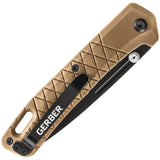 Gerber Zilch Linerlock Knife Compact Coyote Brown Handle 3 Inch Blade For EDC Enthusiasts by Gerber