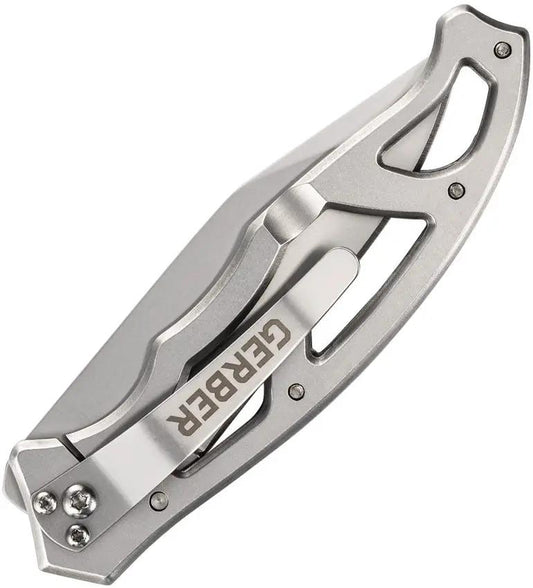 Gerber Paraframe I Folding Knife 4in Closed Bead Blast Clip Point Blade Skeletonized Handle EDC by Gerber
