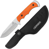 Gerber Freeman Guide Fixed Blade Knife For Outdoorsmen 8.5in Overall 4in Bead Blast 5Cr13MoV Orange Tachide Grip by Gerber