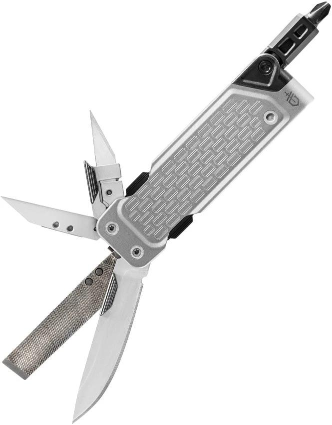 Gerber Lockdown Driver Multitool With Pocket Clip Two Sided Quarter Inch Bits And Replaceable Blade by Gerber