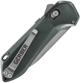 Gerber Highbrow Compact Assisted Opening Knife With 2.75in Stonewash Blade Gray Anodized Aluminum Handle EDC by Gerber