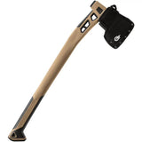 Gerber Bushcraft Axe Cybr For Outdoor Enthusiasts With 7In Carbon Steel Head Hammer End Overstrike Guard And Lanyard Storage by Gerber
