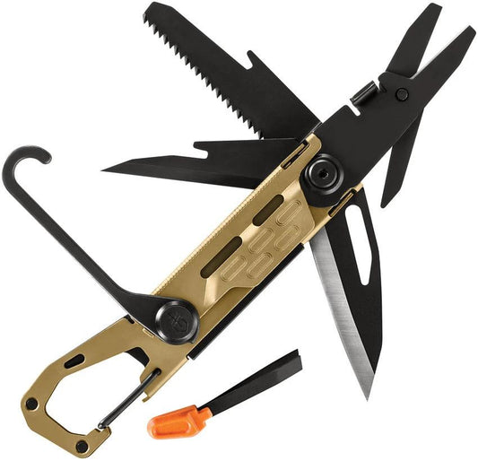 Gerber Stake Out Multi Tool 31-003844 Outdoor Survival Gear for Campers With Saw Scissors Ferro Rod Locking Blade by Gerber