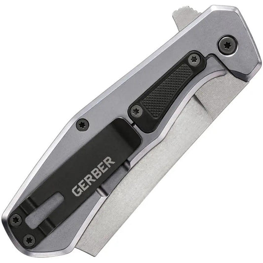 Gerber Asada Framelock Knife With Green Micarta Handle Cleaver Style Stonewashed 7Cr17MoV Blade EDC by Gerber