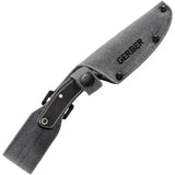 Gerber Downwind Caper Black Fixed Blade Knife For EDC Outdoors Rugged 7Cr17MoV 7.25in by Gerber