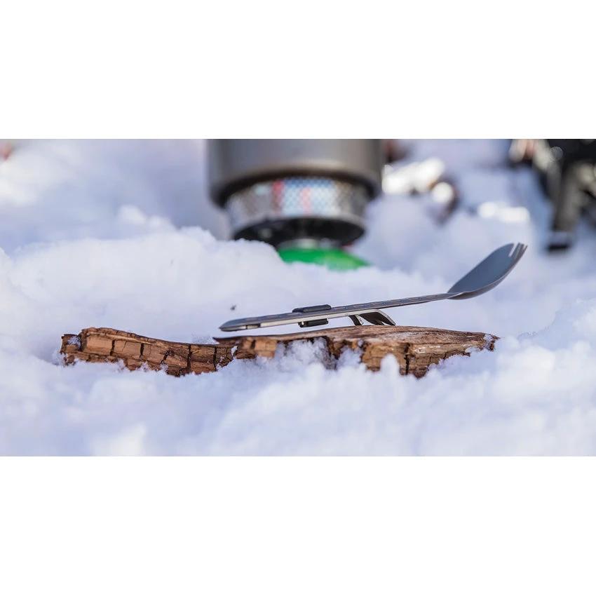 Gerber Devour TI MultiFork Titanium Camping Tool For Outdoor Enthusiasts With Belt Cutter Can Opener Bottle Opener by Gerber