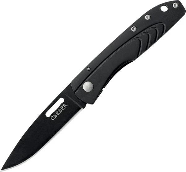 Gerber STL Strong Framelock EDC Knife With Titanium PVD Blade 2.875 Inch Closed Black Ti Handles by Gerber