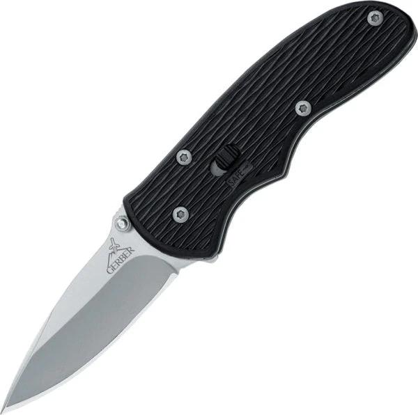Gerber Mini FAST Draw Assisted Opening Lock Knife, 3in Closed, 440 Stainless Bead Blast Finish, GFN Handle, EDC Clip by Gerber