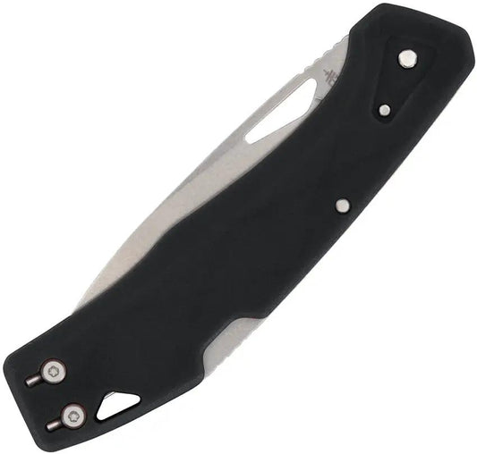Gerber LST Lockback Knife Bead Blast 3.5in Closed 2.5in Blade 420HC Drop Point Black Glass Filled Nylon Handle EDC by Gerber
