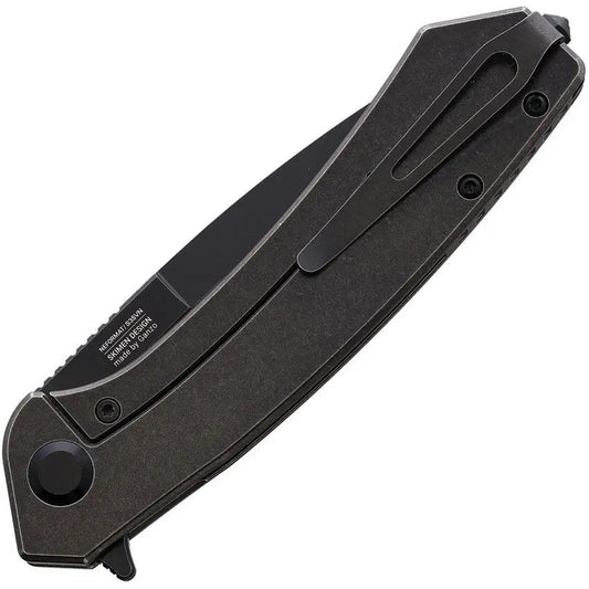 Ganzo Knives Skimen Framelock Bronze SKIMEN TBK S35VN Blade With Bronze Anodized Titanium Handle Glass Breaker by Ganzo Knives