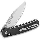 Ganzo Knives G-Lock Black G-768BK - Satin 440C Blade With Black G10 Handle Thumb Stud And Pocket Clip by Ganzo Knives