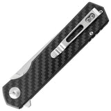 Ganzo Knives Firebird Linerlock CF FH11-CF - Carbon Fiber Handle, 3.5in Satin D2 Blade by Ganzo Knives
