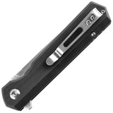 Ganzo Knives Firebird Linerlock Black FH11S BK - D2 Tool Steel Blade, Black G10 Handle, Pocket Clip, Extended Tang by Ganzo Knives