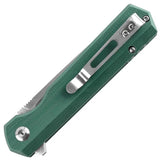 Ganzo Firebird Linerlock Green FH11S-GB - 3 Inch Satin D2 Blade, Green G10 Handle, Extended Tang, Pocket Clip by Ganzo Knives