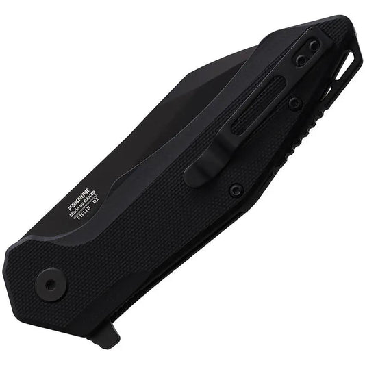 Ganzo Knives Firebird Linerlock Black FH31B-BK - D2 Tool Steel Blade with Black G10 Handle and Extended Tang by Ganzo Knives