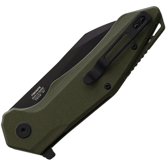 Ganzo Firebird Linerlock Green FH31B-GR - D2 Tool Steel Blade, Black Finish, Extended Tang, Lanyard Hole by Ganzo Knives