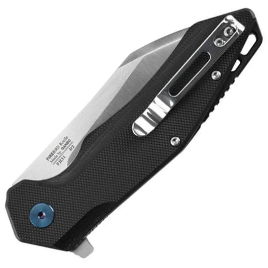 Ganzo Knives Firebird Linerlock Black FH31-BK - D2 Tool Steel Wharncliffe Blade With Black G10 Handle by Ganzo Knives
