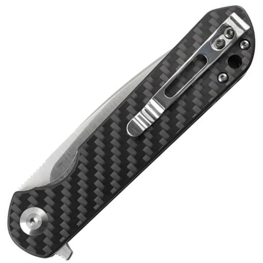 Ganzo Knives Firebird Linerlock CF FH41-CF - Carbon Fiber Handle And D2 Tool Steel Satin Blade With Extended Tang by Ganzo Knives