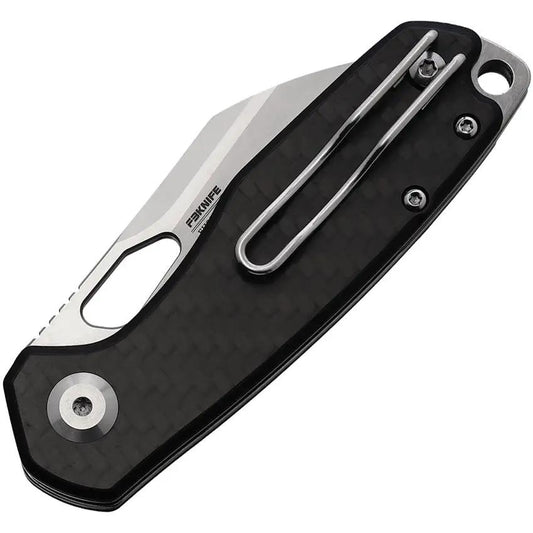 Ganzo Knives Firebird Linerlock Black CF - D2 Satin Blade With G10 And Carbon Fiber Handle, Pocket Clip by Ganzo Knives