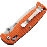 Ganzo Knives G7412 G-Lock Orange - 3.5 Inch Satin 440C Blade With G10 Handle And Whistle Lanyard by Ganzo Knives