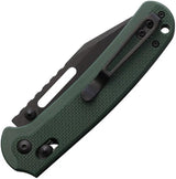 Ganzo Knives G-Lock Green G768PT-GB - Black PVD D2 Clip Point Blade With Green G10 Handle by Ganzo Knives