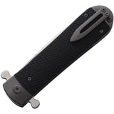 Ganzo Knives Samson Linerlock - D2 Satin Blade, Black G10 Handle, Extended Tang, Pocket Clip by Ganzo Knives