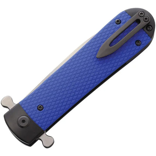 Ganzo Knives Samson Linerlock Blue - Durable Satin D2 Blade With Extended Tang And Textured G10 Handle by Ganzo Knives