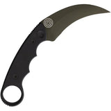 GBRS Group Combat Karambit OD Gear-KAR-ODG - 3.25in S45VN Cerakote Blade, Black G10 Handle, Full Tang, Belt Clip by GBRS Group