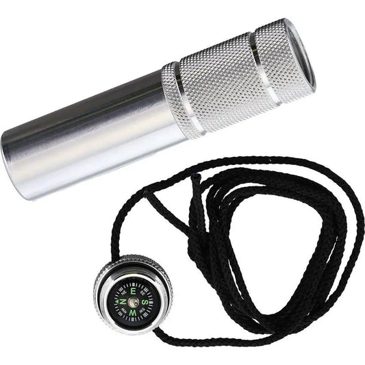 Gear Convoy Matchsafe Satin Aluminum - O Ring Seal Compass Cap Paracord Lanyard Burlap Pouch by Gear Convoy